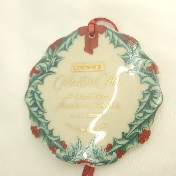 Longaberger Cream Collectors Club Hometown 1998 Christmas University Ornament - Picture 4 of 10